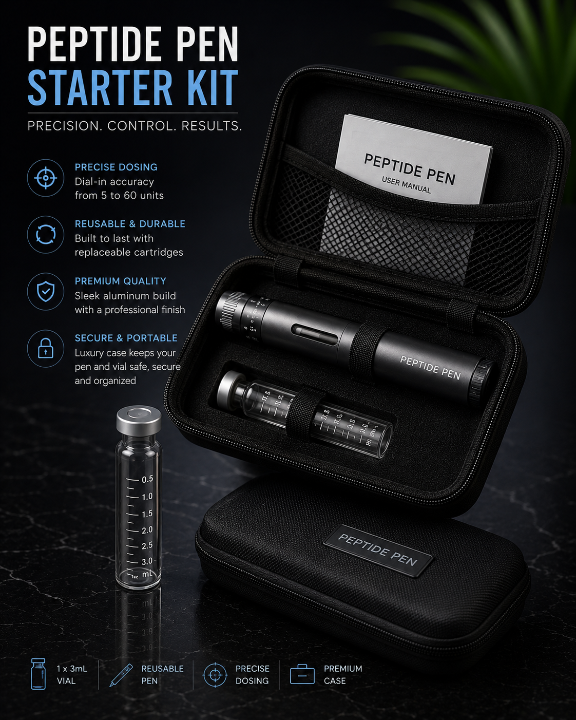 REUSABLE PEPTIDE PEN - 1 PEN STARTER KIT