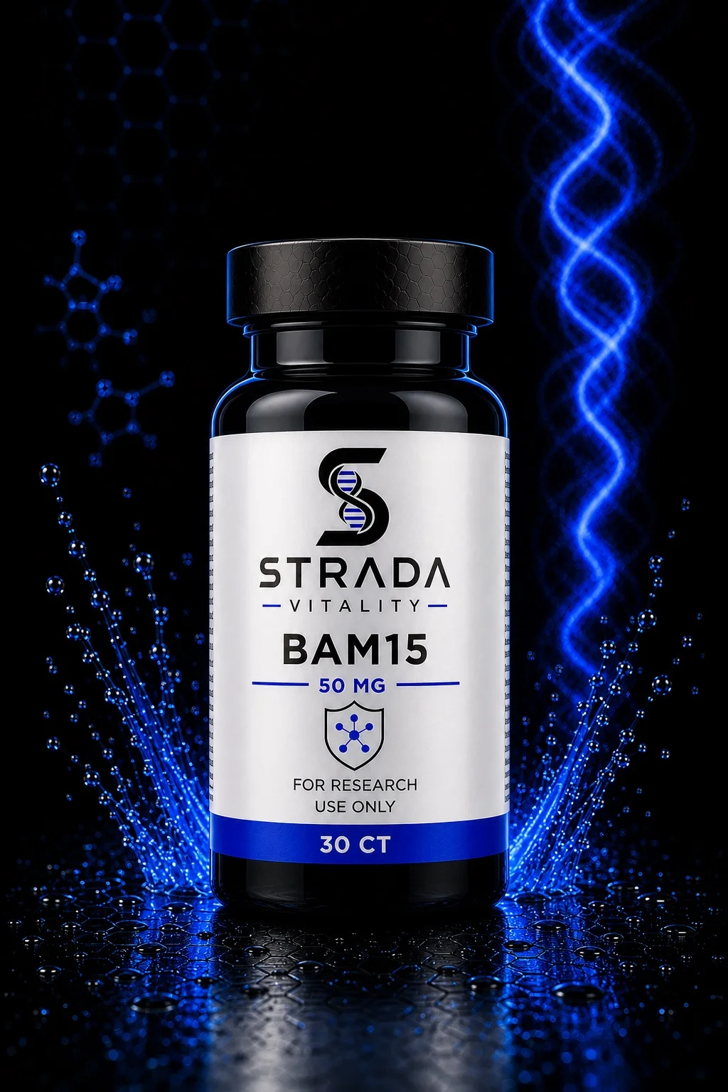 Strada Vitality BAM15 30 count 50mg bottle