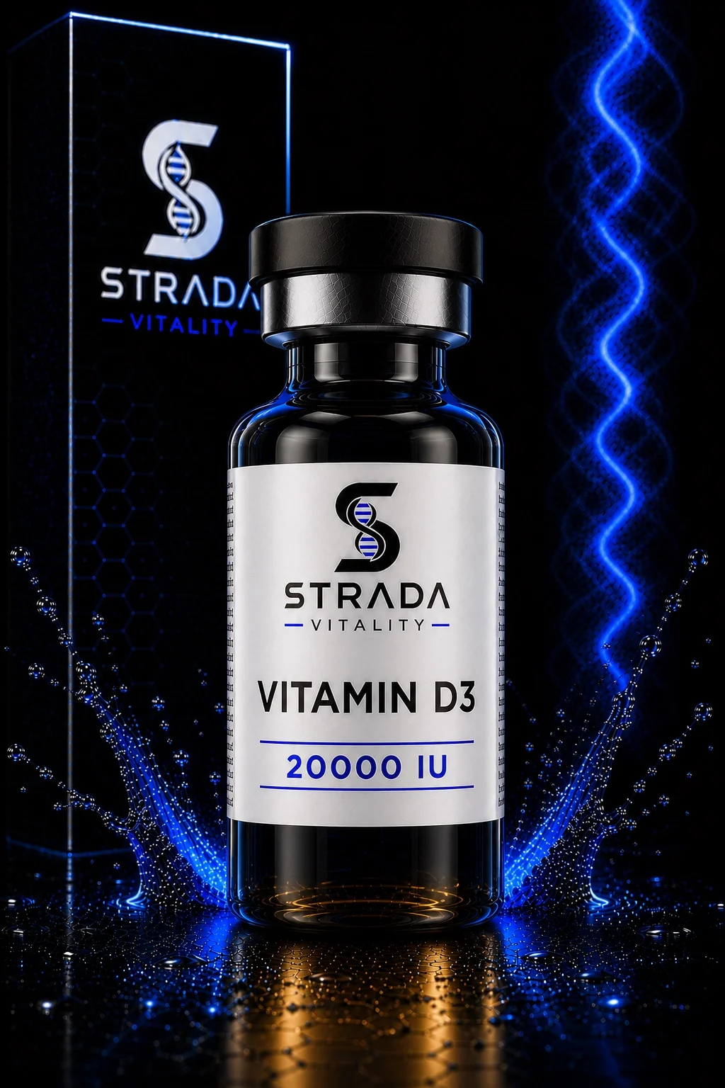 Strada Vitality Vitamin D3 20000 IU bottle